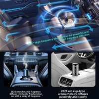 Diffuseur de parfum intelligent pour voiture 160 ml avec affichage LED, démarrage/arrêt automatique, désodorisant, 6 modes de pulvérisation, flacon en verre, aromathérapie