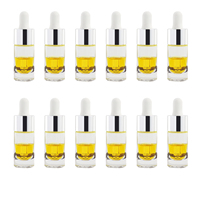 HOPECK 5ML Cylindrique Moulage Clair Huile Essentielle/Sérum/Vernis À Ongles Bouteilles En Verre 18/410 Collier Pipette Compte-gouttes Soins De La Peau
