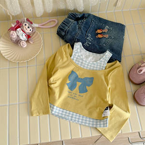 Girls Autumn Cartoon Print T-Shirt Cotton Knitted Long Sleeve Base Layer Top For Kids - Product Image 3