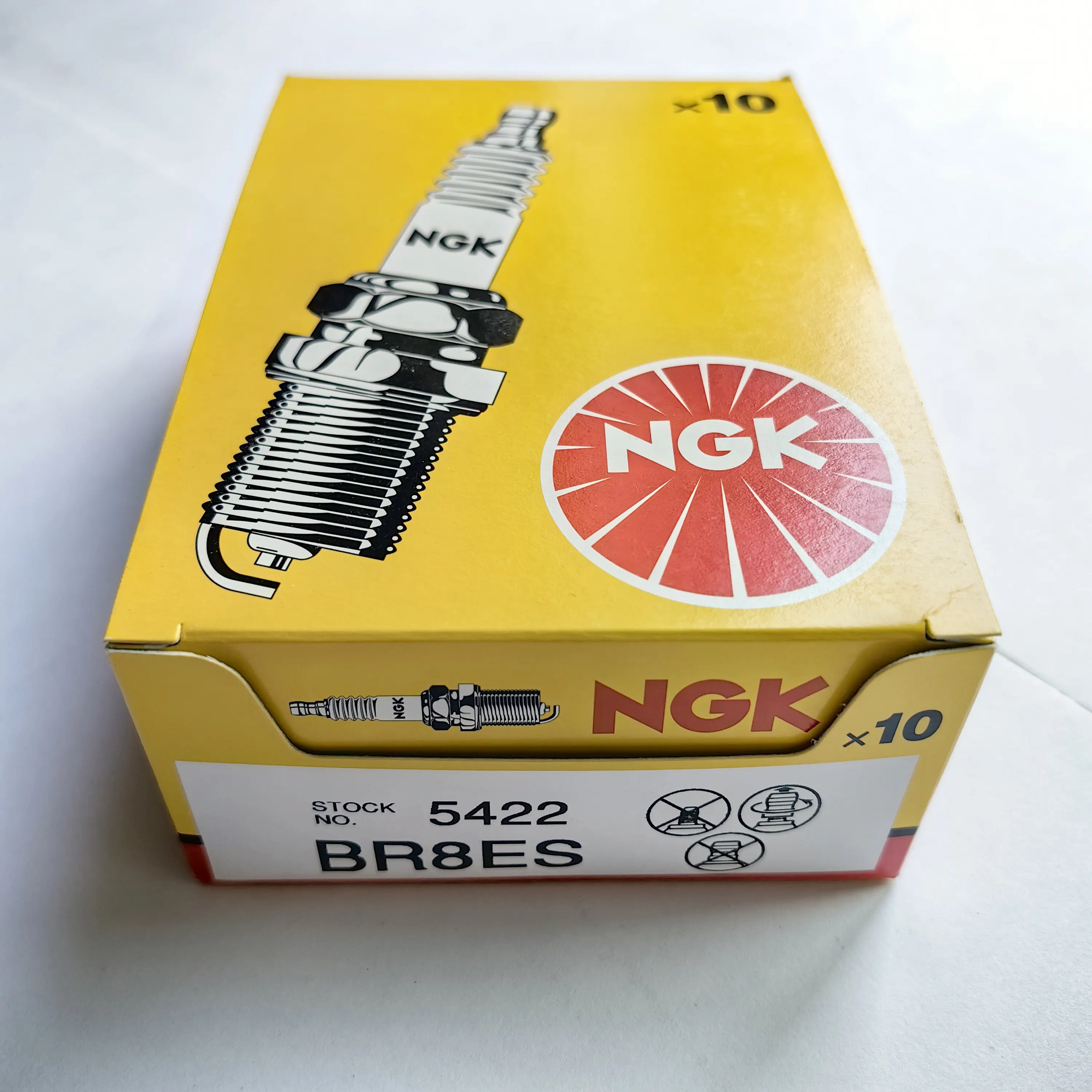 NGK candela genuina parti del veicolo del motociclo accessori 5422 BR8ES per Honda NS50FIP/NS50R/NSR50 50CC OEM 9807958644, 9807958646