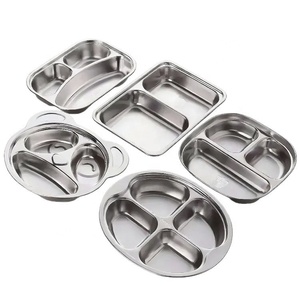 Vassoio <span class=keywords><strong>Quadrato</strong></span> in Acciaio Inox per Servire Cibo, Piatto per Ristorante, Cucina, Buffet, Vassoio Metallico per Alimenti - Product Image 1