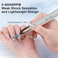 Torno de Uñas Profesional HOWYEA Recargable 40000 RPM Máquina de Uñas Eléctrica