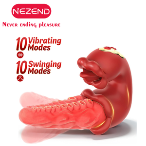 Estimulador Clitoriano Vibrador Juguetes Sexuales para Mujeres Vibradores de Impulso Lingual Dildo Rosa Juguetes Sexuales con 10 Modos de Balanceo y Vibración - Product Image 1