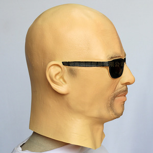 Masque de chauve avec lunettes de soleil, taille unique, accessoire de costume de fête, couvre-chef pour Halloween et cosplay - Product Image 3