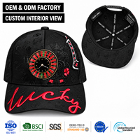 Casquette de baseball snapback unisexe streetwear à visière incurvée, broderie en relief rouge personnalisée, qualité supérieure, vente en gros d'usine