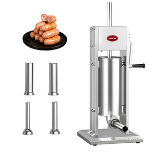 Machine à farcir les saucisses verticale manuelle en acier inoxydable certifiée CE, à quatre tubes, marque Arinoo, neuve, pour viande - Product Image 1