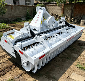 Herse rotative agricole robuste de 3 m pour la culture des sols en grandes exploitations agricoles, compatible avec les tracteurs de 100 à 150 CV, herse rotative pliable de 5 m et 6 m - Product Image 5