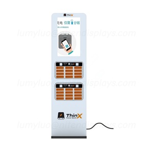 Expositor de Madera con Letrero Luminoso para Estación de Alquiler de Baterías Compartidas, Kiosco de Punto de Acceso Interior - Product Image 2