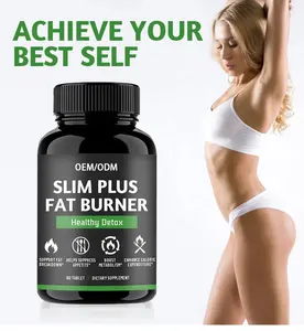 ยาลดน้ำหนักสมุนไพรฮาลาล OEM/ODM,ดีท็อกซ์ลดน้ำหนักลดน้ำหนักเผาผลาญไขมันได้อย่างรวดเร็วแคปซูลลดน้ำหนักแท็บเล็ต Slim Plus Fat Burner