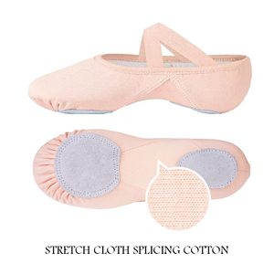 Scarpe da balletto per ragazze, scarpe da ballo in <span class=keywords><strong>pelle</strong></span> con suola divisa scarpe da ballo, scarpette da balletto per bambine piccole/grandi bambini - Product Image 3