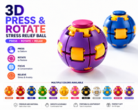 Balle anti-stress rotative en gros, jouet de puzzle sensoriel portable pour adultes et enfants