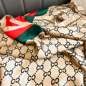 New Elegant Thư In Chiếc Khăn Lụa Cho Phụ Nữ Khăn Choàng Kết Thúc Tốt Đẹp Thiết Kế Sang Trọng Bãi Biển Đế Mùa Hè Dài Bandana Khăn Lụa Phụ Nữ - Product Image 5