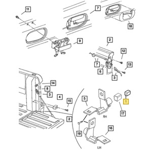 Buje de Puerta Trasera 55274936AC para Camioneta Dodge Ram Ford F150 1996-2006, Pieza de Repuesto de Plástico - Product Image 3