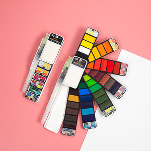 Juego de acuarelas artísticas con pincel, set de 18/25/33/42 colores, oferta en línea - Product Image 3