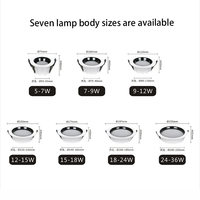 Downlight LED encastré en aluminium moderne Design ultra-mince 97% CRI Garantie de 10 ans Angle de faisceau de 110 degrés Durée de vie de 50,000 heures