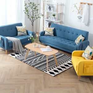 Offerta Speciale: Divano Moderno Minimalista Nordico a 2 Posti in Misto Lino Blu, Arredamento per Soggiorno, Ideale per <span class=keywords><strong>Piccoli</strong></span> Spazi e Appartamenti in Affitto - Product Image 2