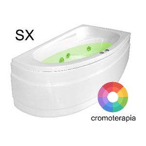 Baignoire d'angle à hydromassage Zaira 165 cm version gauche avec chromothérapie - Product Image 3