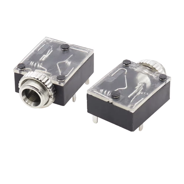 Black PJ324M 5Pin 3.5mm Jack Stereo Audio Female PCB Panel Mount Connector With Nut PJ-324M 3.5MM Headphone Socket Adapter
