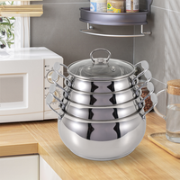 Fabrication 8 pièces cuisine à domicile casseroles de haute qualité ensembles en acier inoxydable ustensiles de cuisine casseroles et poêles ensemble