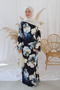 Loriya ultimo 2026 di Abaya <span class=keywords><strong>donna</strong></span> elegante <span class=keywords><strong>fiore</strong></span> stampato semplice Abaya <span class=keywords><strong>abbigliamento</strong></span> quotidiano musulmano vestito da <span class=keywords><strong>donna</strong></span> <span class=keywords><strong>abbigliamento</strong></span> islamico all'ingrosso - Product Image 3