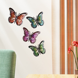 Nueva <span class=keywords><strong>mariposa</strong></span> de hierro para colgar en la pared artesanías de Metal para interiores y exteriores decoración colgante de jardín Europeo Americano - Product Image 4