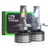 Ampoules de phares LED T4 super lumineuses 300W, 6500K, pour voiture, avec refroidissement par 4 tubes en cuivre, éclairage automobile H4 H7 H11 9005 9006