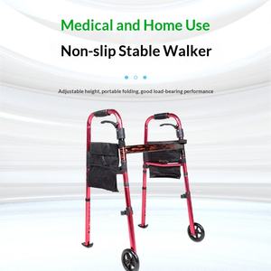 Andador Plegable con Protección Solar, <span class=keywords><strong>de</strong></span> Aluminio, Resistente, Plegable, <span class=keywords><strong>de</strong></span> Liberación Rápida, Ayuda para Caminar, con Freno <span class=keywords><strong>de</strong></span> <span class=keywords><strong>Mano</strong></span> para Personas Mayores o con Discapacidad - Product Image 4