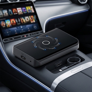 กล่องมัลติมีเดียในรถยนต์ระบบแอนดรอยด์ Ai Box รุ่นปี 2026 ใช้ชิป RK3528 หน่วยความจำ 2+16GB รองรับ WiFi คู่ HDMI Netflix Youtube มาตรฐาน CE FCC รองรับ OEM LOGO สำหรับระบบ Carplay แบบใช้สาย - Product Image 1