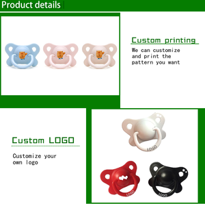 عينة مجانية بالجملة شعار مخصص المطبوعة الكرتون لهاية تقويم الأسنان خالية من بيسفا الشاي سيليكون مهدئ لعب الطفل مصاصة - Product Image 5