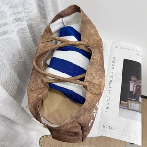 Bolsos de mano de algodón de lujo de 20 pulgadas, bolso de hombro portátil para mujer, bolso de compras ligero e informal para viaje - Product Image 4