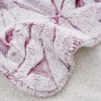 Manta de Piel Sintética de Conejo con Estampado Floral Rosa Elegante, Personalizada por el Fabricante, para Sala de Estar, Sofá, Dormitorio, Decoración del Hogar