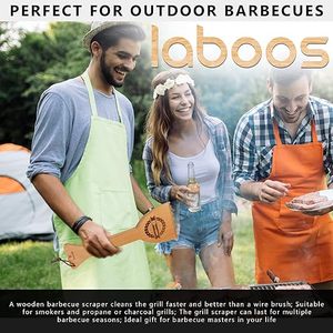 Raspador de Bambú Compatible con Parrillas <span class=keywords><strong>Traeger</strong></span>, Herramienta de Limpieza para Planchas y Superficies de Parrillas, Accesorio para Barbacoa - Product Image 6