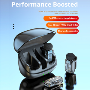 ไมโครโฟนไร้สายแบบหนีบปกเสื้อ ระดับมืออาชีพ 64dB SNR สำหรับโทรศัพท์ กล้อง และคอมพิวเตอร์ - Product Image 1