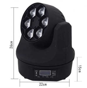 Maite 6x15w Bee Eye RGBW 4-in-1 chùm giai đoạn LED di chuyển đầu ánh sáng với màu xanh lá cây ánh sáng laser DMX512 điều khiển cho DJ tổ chức sự kiện Disco - Product Image 6