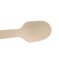Cuillères en bois jetables à finition lisse, sans éclats, en bouleau naturel, pour la boîte à lunch scolaire, le bureau ou la salle de pause