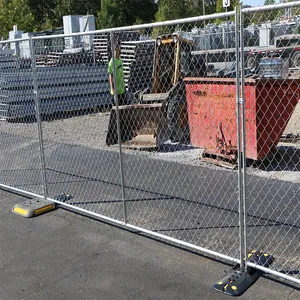 热卖便携式建筑安全围栏面板站点12英尺链节临时围栏