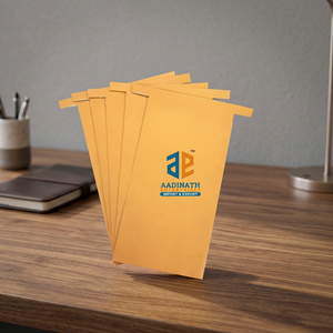 Enveloppes en papier kraft avec logo personnalisé et fermeture à lien métallique, emballages écologiques réutilisables pour usage spécial - Product Image 1