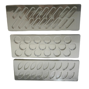 Thermoformage PET transparent jetable personnalisé 10 cavités 2*10 Bac en forme de calisson Blister en plastique chocolat - Product Image 1