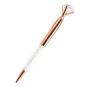 सर्वश्रेष्ठ प्रोमोशनल उपहार व्यवसाय विज्ञापन चमकदार क्रिस्टल बॉलपॉइंट पेन जेल इंक मेटल डायमंड पेन