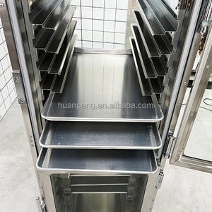 Besi tahan karat komersial katering, Kabinet penghangat makanan dengan troli berdiri keranjang penghangat makanan listrik - Product Image 4