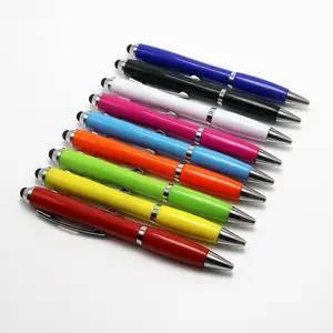 Gourd Shape Signature Click Action Black Blue Ink Stylus Ballpoint Pen With Printing Logo