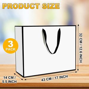 Customized Luxury <b>Gift</b> Paper <b>Bags</b> Ivory Board Zipper Top Custom Logo Colors for Shoes Clothing Packaging-Eco-Friendly Wholesale - Product Image 2