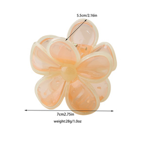 Pince à Cheveux Fleur de Printemps Style Coréen, Griffe à Cheveux Fleur de Frangipanier Couleur <span class=keywords><strong>Pastel</strong></span> Bonbon pour Femme, Épingle à Cheveux Arrière Élégante, Accessoires de Coiffure Tendance - Product Image 5
