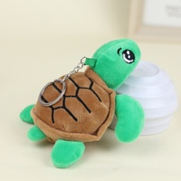Porte-clés tortue en peluche miniature personnalisé à bas prix, disponible en plusieurs couleurs, avec yeux brodés pour la décoration de sacs