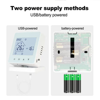 Termostato WiFi Intelligente Tuya per Caldaia a Gas, Uso Domestico e Alberghiero, Alimentato a Batteria USB, Segnale RF433, Controllo tramite App Smart Life