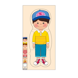 儿童益智玩具3D拼图木制男女身体部位，用于学习5至7岁的身体结构 - Product Image 1