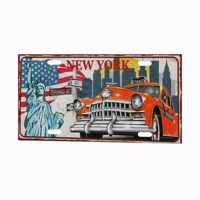 Placa de Matrícula Retro de Metal y Aluminio Vintage Personalizada a Precio de Fábrica, Placa de Matrícula para Decoración de Autos y Paredes