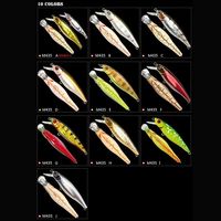 Leurre flottant pour la pêche hivernale au bar rayé multicolore, 85 mm, 9 g, avec hameçon