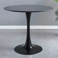 Table à manger base tulipe nordique blanc luxe petit meuble salle de restaurant bois rond moderne ensemble métal tables basses à manger
