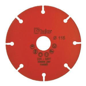 Disco de diamante de 115 mm con orificio de 22,2 mm y grosor de 1,6 mm para corte de metal - Product Image 1
